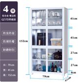 碗柜家用农村厨房橱柜收纳柜子出租房简易铝合金储物柜现代放碗柜