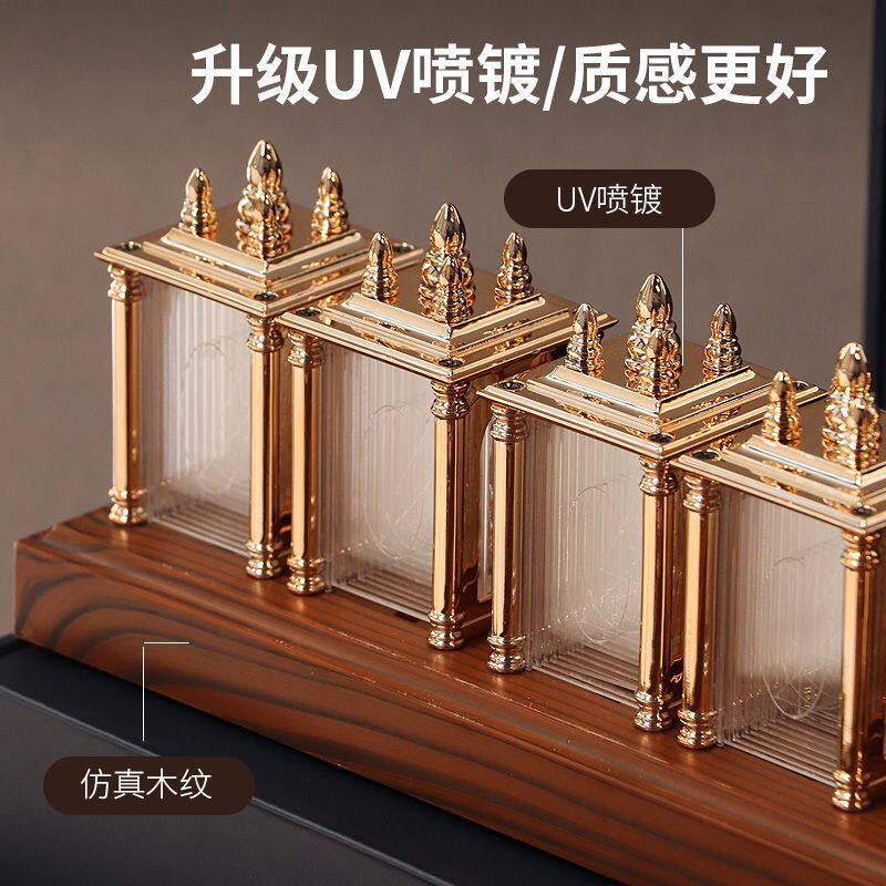 网红同款高颜值桌面摆件RGB拟辉管时钟电竞房diy时钟摆件辉光管钟