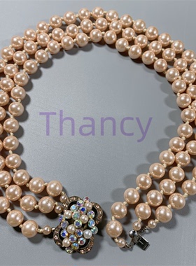 炫彩莱茵石琉璃珍珠项链CAROLEE