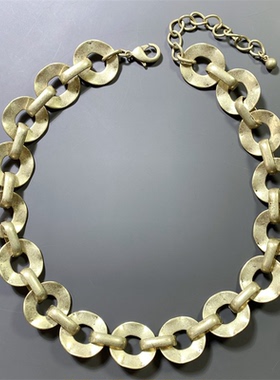 Vintage中古气质干练复古金不规