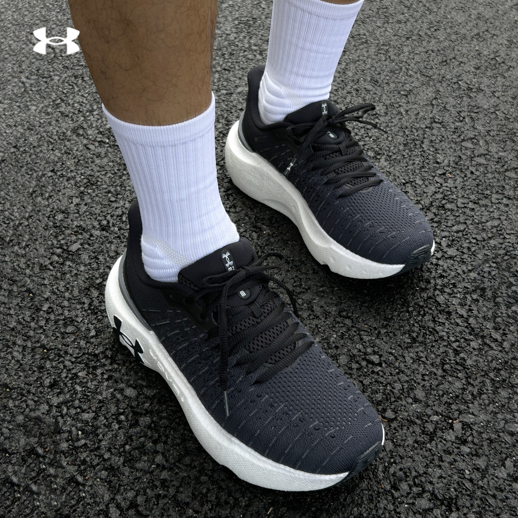 安德玛UA官方男子HOVR+专业缓震透气跑步鞋运动长慢跑马拉松鞋子