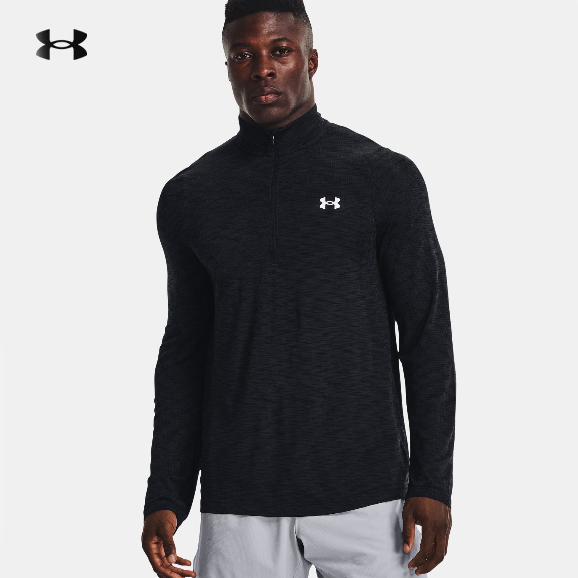 安德玛UA男子运动休闲长袖T恤