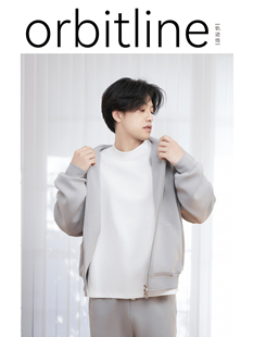 orbitline 运动拉链外套 莫奈灰 休闲连帽卫衣连帽衫  范李猿同款