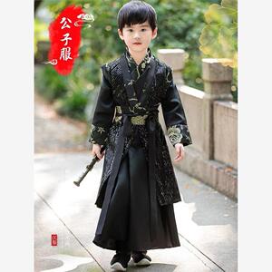 男童汉服中国风少爷服春秋款演出服武侠公子服装儿童飞鱼服锦衣卫