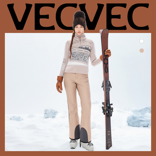 保暖户外休闲裤 女老钱风贵妇冬季 高弹力舒适 百搭修身 VECVEC滑雪裤