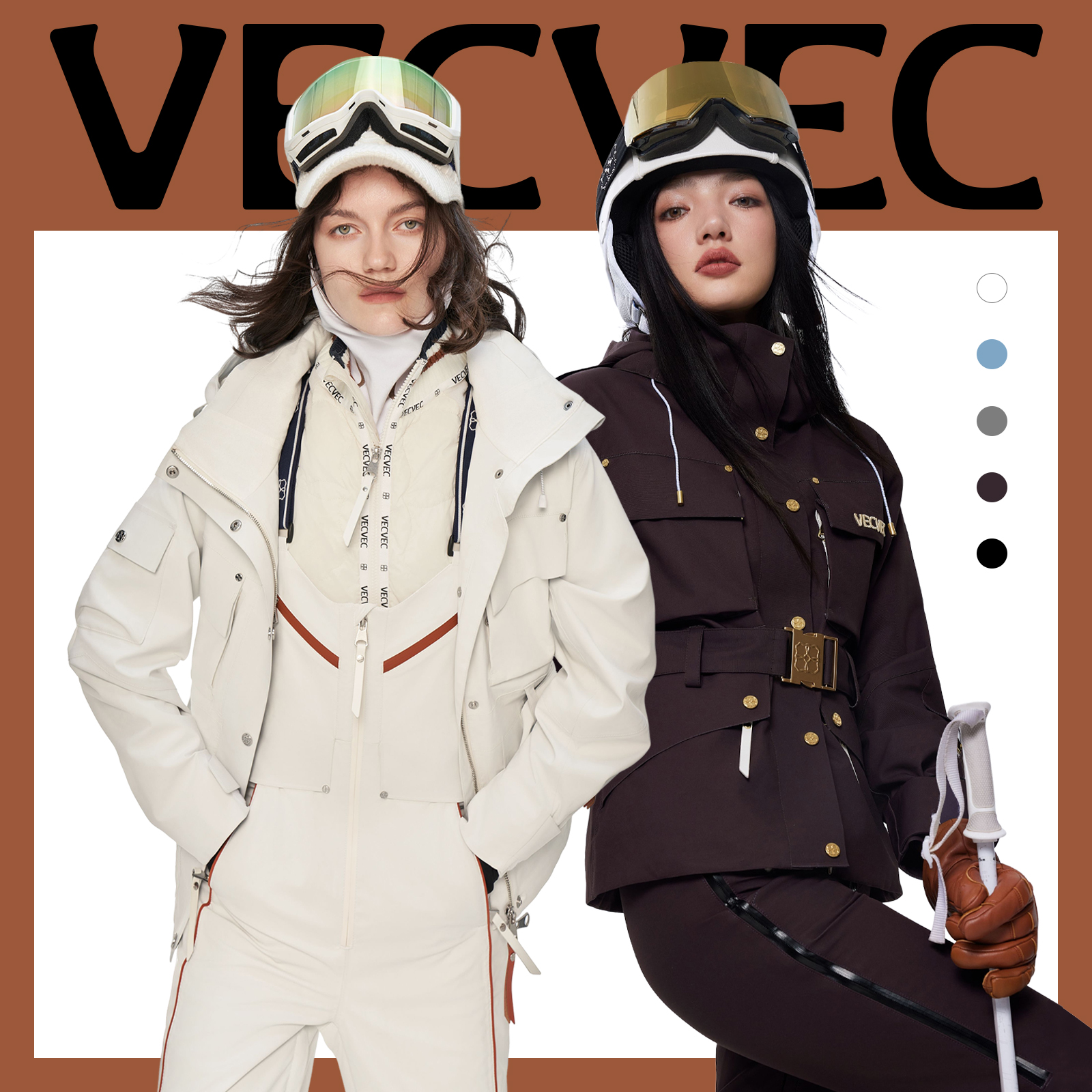 VECVEC滑雪服女3L防水防湿保暖