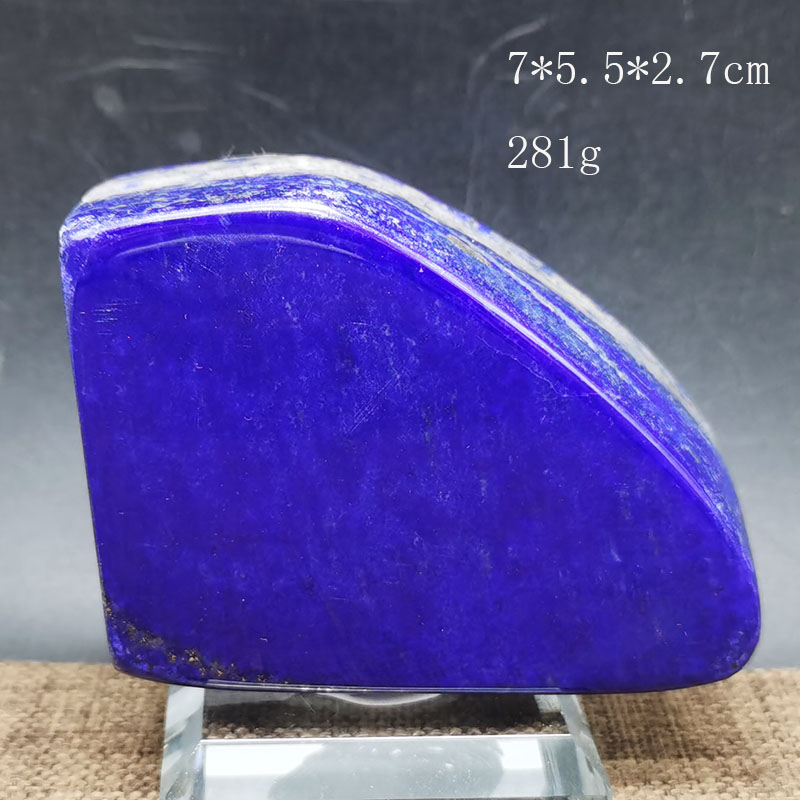 天然青金石金色荧光原石矿物晶体观赏石客厅桌面装饰转运招财摆件