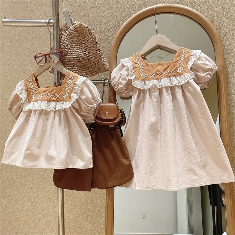 女童夏季套装女孩刺绣衣服宝宝洋气两件套儿童时髦韩范潮S58629