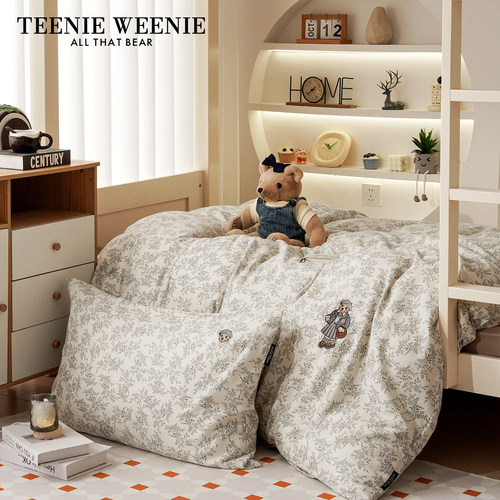 TeenieWeenie大学生宿舍床上三件套全棉纯棉床单被套枕头套4件套