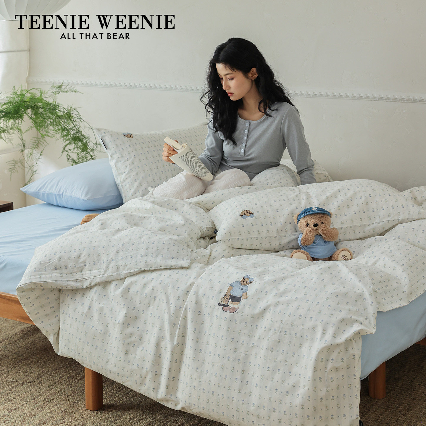 TeenieWeenie小碎花全棉床上四件套纯棉套件被套