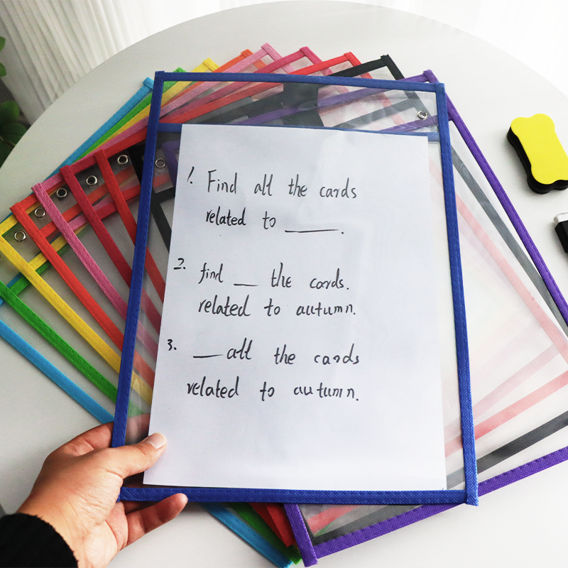 a4可擦写透明文件袋干擦袋