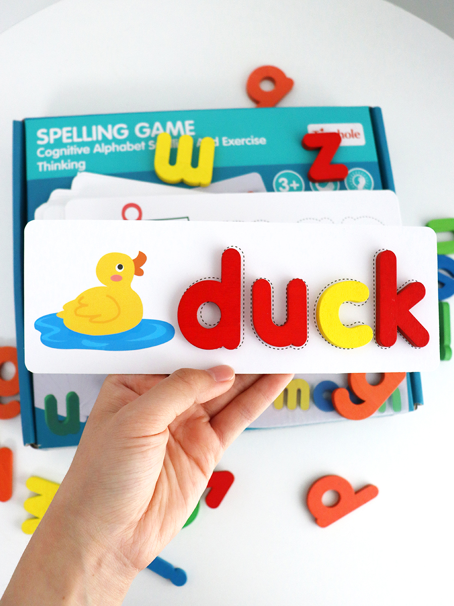 木头字母积木儿童启蒙教具