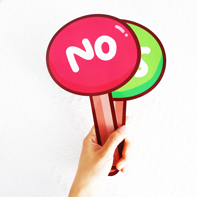 课堂对错举手牌儿童互动道具