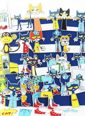 Pete the cat too cool for schoo 双语绘本儿童早教教具益智玩具