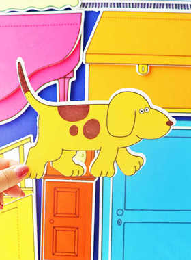 Where's Spot小波在哪里英语绘本故事教具幼儿园启蒙早教毛毡教具