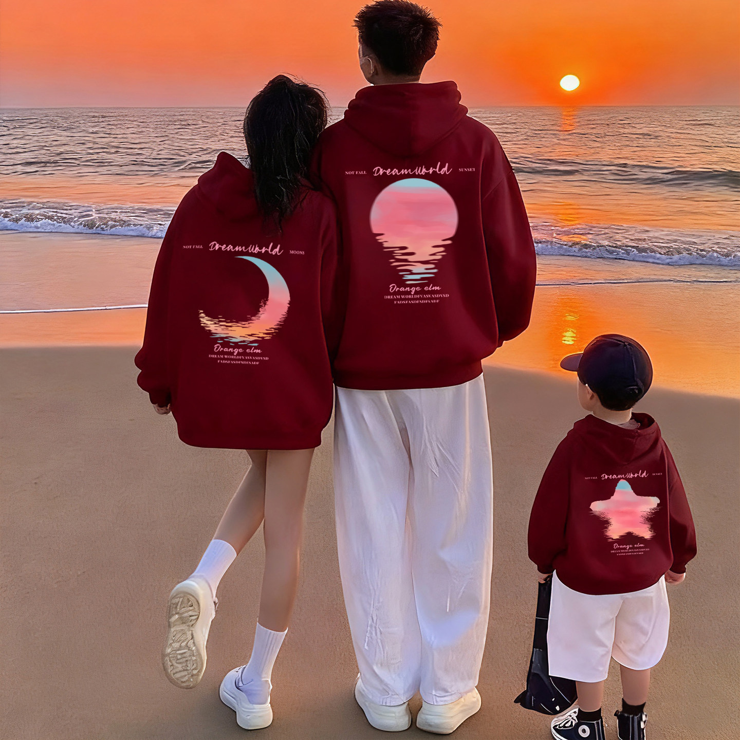 酒红色马年亲子装一家三四口卫衣2025爆款秋冬季母子女款外套童装,童装/婴儿装/亲子装,卫衣/绒衫,淘宝优惠券,粉丝福利购,淘宝优惠卷