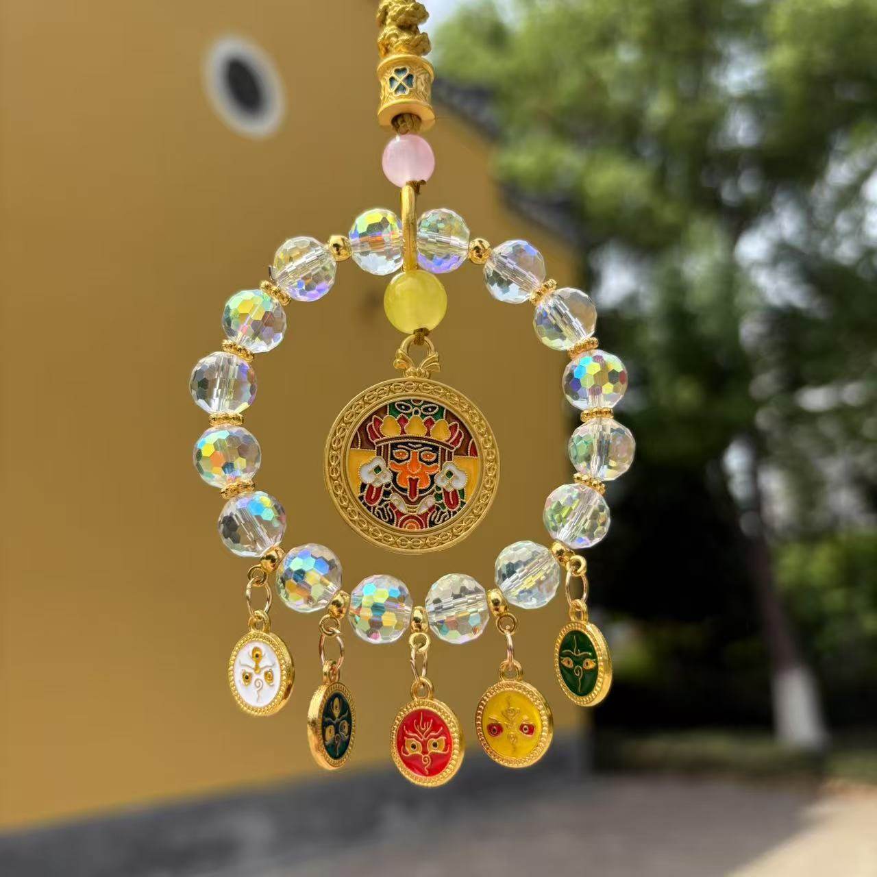 高档汽车水晶挂饰福袋平安纳福车载挂件平安纳福财平中国风装饰品