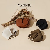 岩牛TOGO真皮零钱小包钥匙包时尚 百搭休闲女小众单肩手提软皮女包