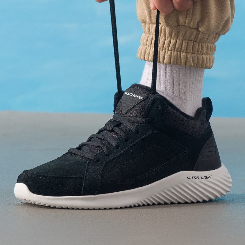 斯凯奇男鞋冬季加绒保暖中高帮休闲鞋防滑鞋软底官方男士运动鞋,流行男鞋,时尚休闲鞋,淘宝优惠券,粉丝福利购,淘宝优惠卷