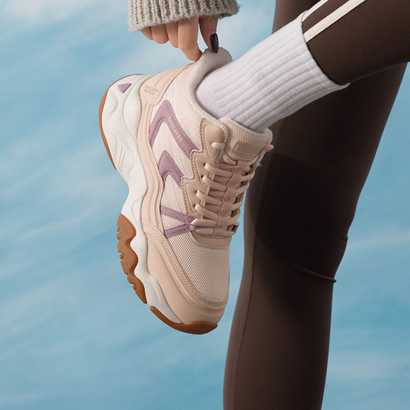 斯凯奇女鞋冬季新款加绒高帮鞋厚底保暖老爹鞋休闲熊猫鞋运动鞋,女鞋,时尚休闲鞋,淘宝优惠券,粉丝福利购,淘宝优惠卷