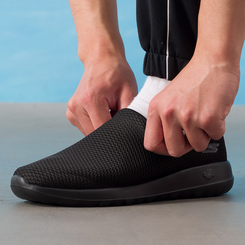 斯凯奇男鞋25春夏季新款透气健步鞋网面休闲鞋懒人鞋,流行男鞋,时尚休闲鞋,淘宝优惠券,粉丝福利购,淘宝优惠卷