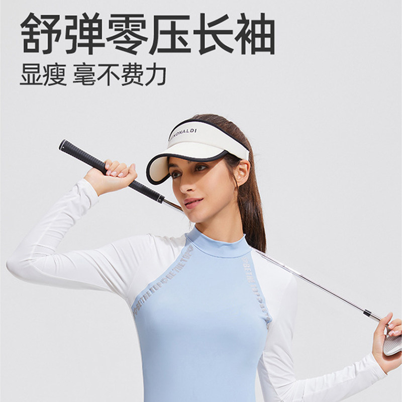 高尔夫女装长袖裙子网球套装女T恤golf服装女polo衫衣服上衣春秋