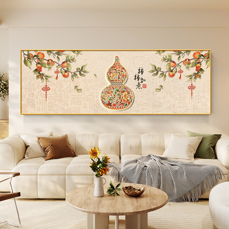 石狮如意钻石画2025新客厅钻石画新中国风砌体画葫芦点钻石十字绣