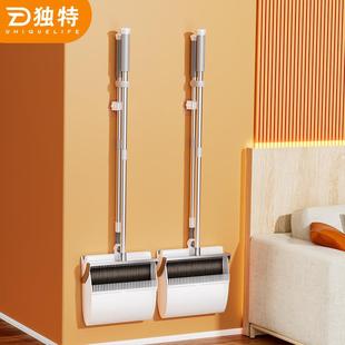 直销扫把拖把套装 新款 可壁挂魔术扫把软毛家用扫帚折叠扫把簸箕三