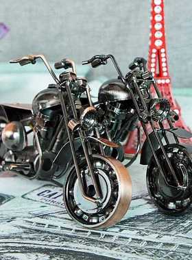 新款直销金属工艺品 DIY铁艺摩托车模型 家居摆放 M1二色可选