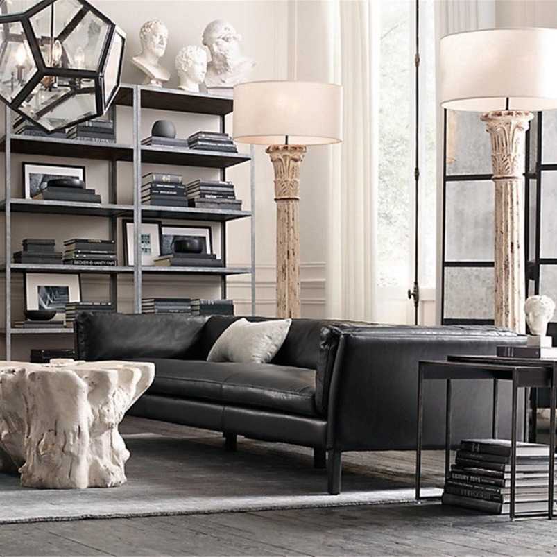 新款直销酒吧咖啡厅创意复古皮艺沙发123组合办公沙发小户型现代