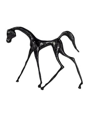 新款直销新中式欧式简约几何镂空意境骏马摆件样板房售楼处软装饰