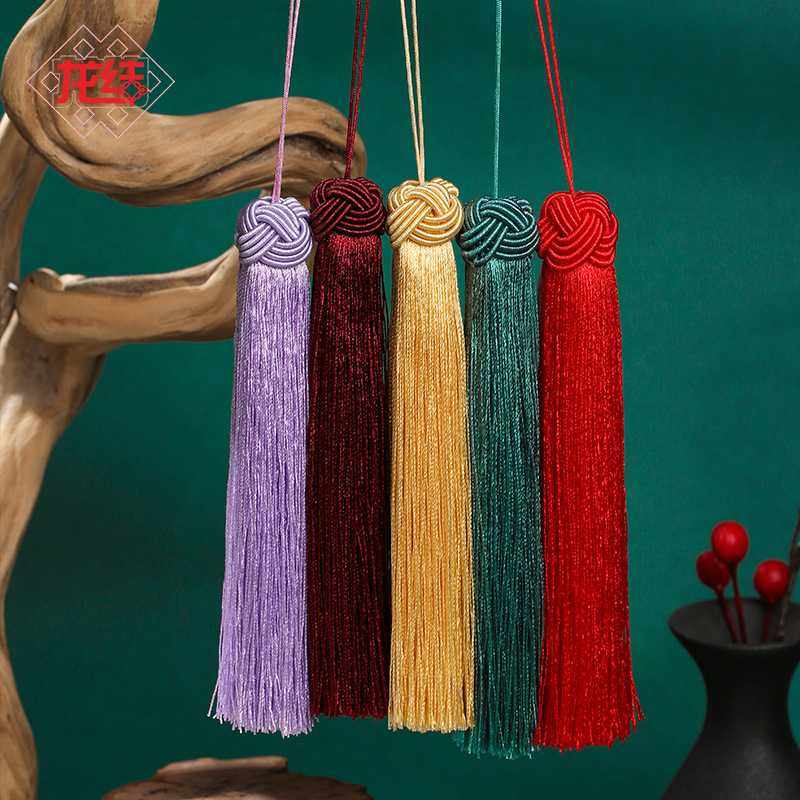 新款直销龙结饰品 冰丝流苏 DIY手工编织扇坠发簪菠萝帽有光穗子,纺织面料/辅料/配套,流苏/穗,淘宝优惠券,粉丝福利购,淘宝优惠卷