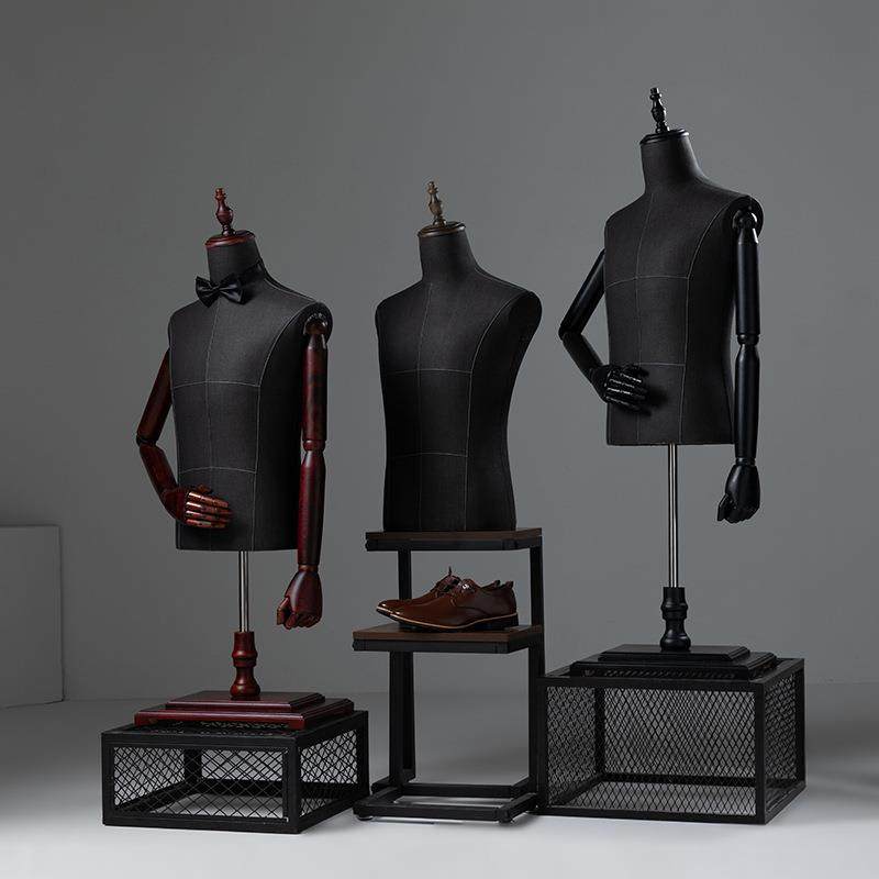 新款直销模特道具男半身台模高档服装店陈列橱窗全身假人台西装礼
