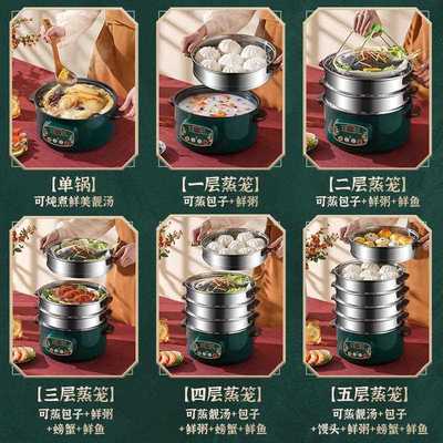 新款直销电蒸锅多功家用家用二三层电蒸笼自动断电蒸煮锅可预约定