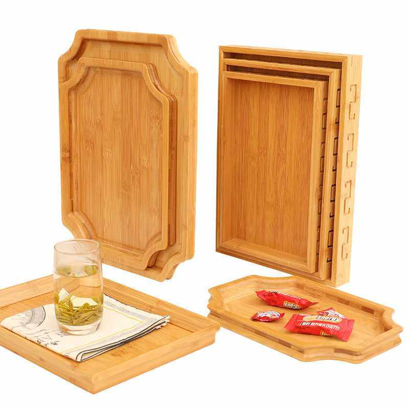 新款直销刻字酒店餐厅长方形功夫茶具茶盘简约套装放水杯家用竹制,餐饮具,餐用托盘,淘宝优惠券,粉丝福利购,淘宝优惠卷