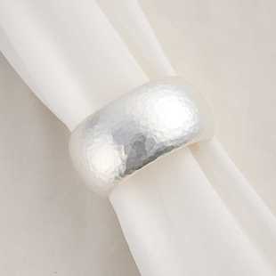 新款直销窗帘绑带金属宽边捶打纹哑金亚银窗帘扣免打孔窗帘夹极简