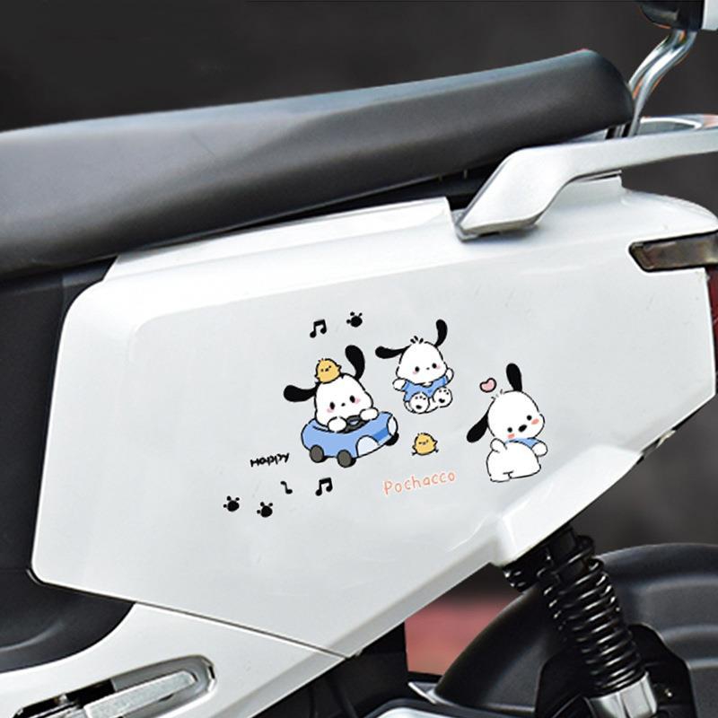 新款直销电动车贴纸可爱卡通帕恰狗装饰贴行李箱收纳盒贴画摩托车