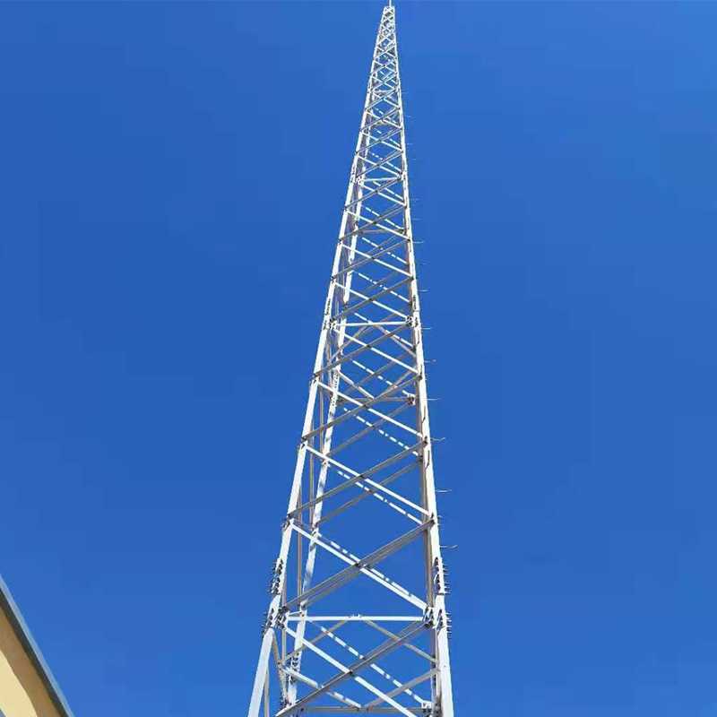 新款直销热镀锌GFL三角四角圆钢结构避雷线塔 GH环形独立单管杆避