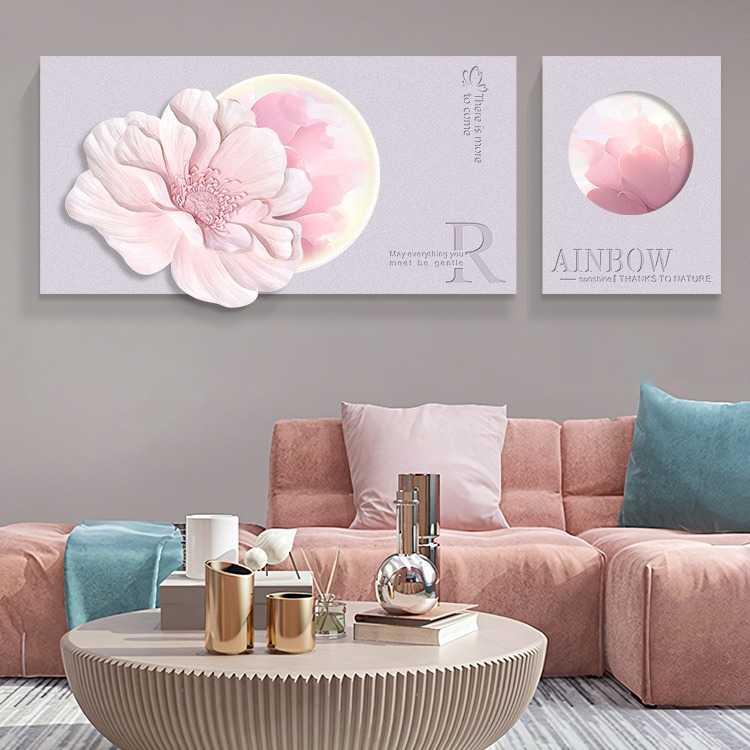 新款直销福雕立体浮雕客厅沙发背景墙装饰画床头卧室现代轻奢灯光图片