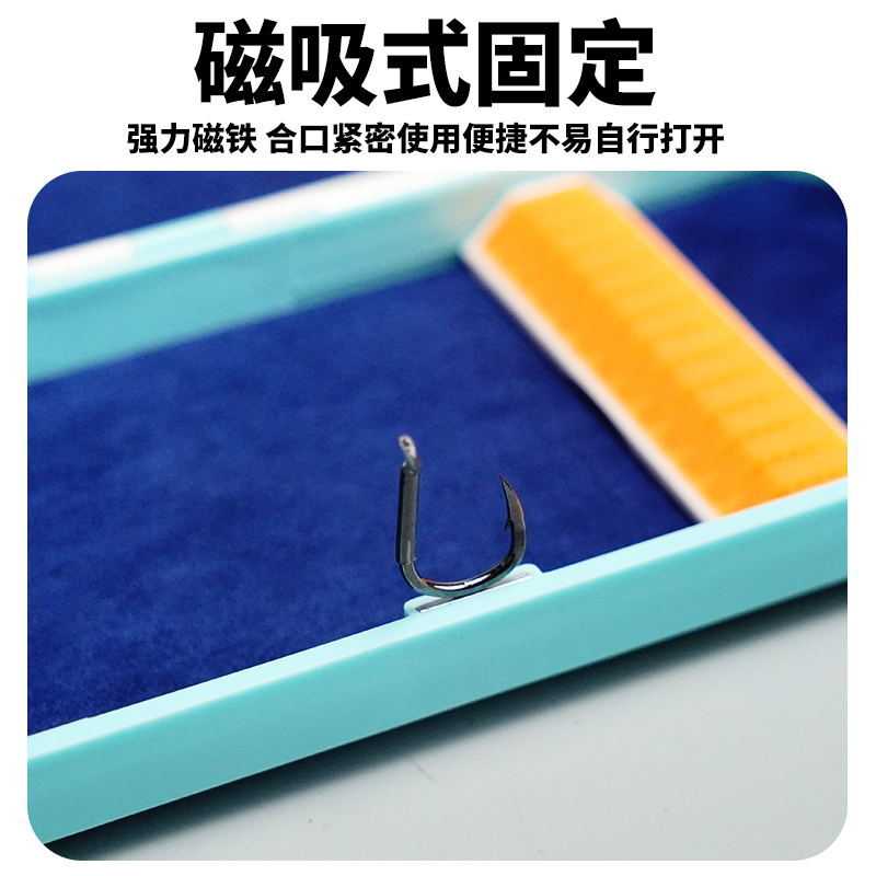 新款直销鹰梦漂盒硅胶卡座不伤漂加长大容量漂盒多功能装漂盒浮漂