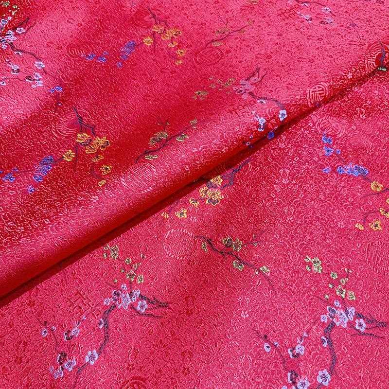 新款直销喜梅系列75cm仿三五织锦缎面料中国风旗袍棉袄童装沙发坐