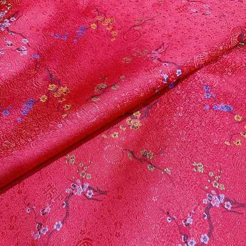 新款直销喜梅系列75cm仿三五织锦缎面料中国风旗袍棉袄童装沙发坐