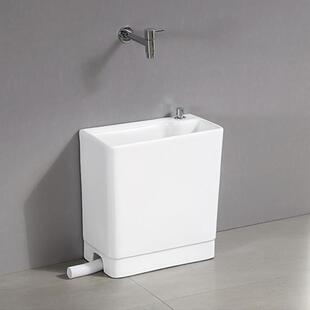 新款直销台控拖把池家用阳台卫生间陶瓷拖布池落地式小尺寸小号方