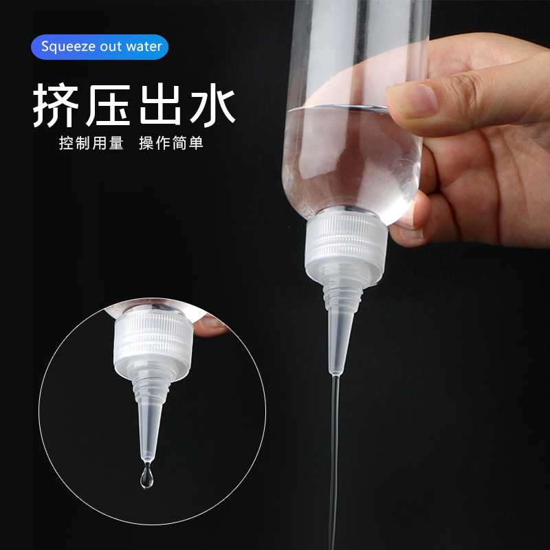 新款直销现货尖嘴瓶5-500ml毫升调色瓶乳液颜料分装瓶透明塑料挤