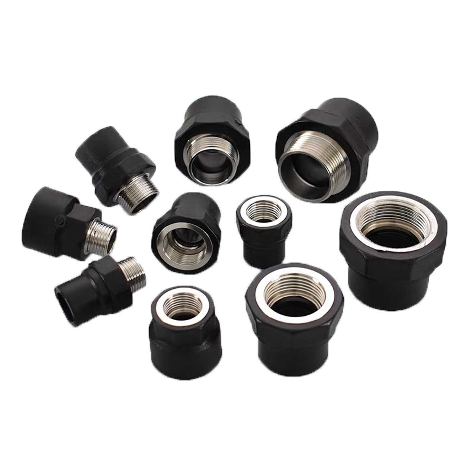 新款直销PE管件PE外丝直接内弯自来水配件承插式水管件配件农业灌