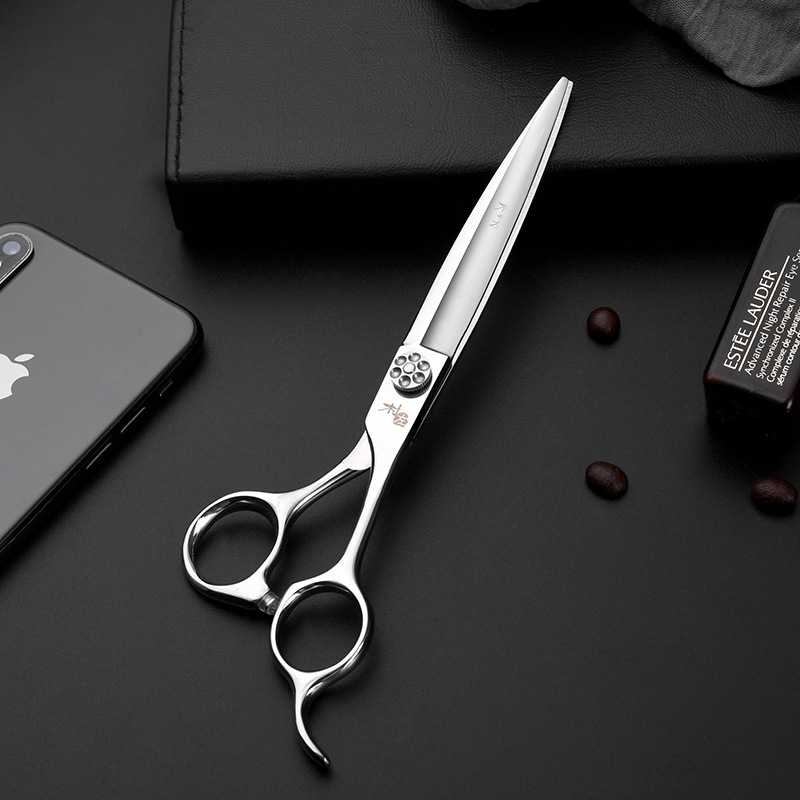 新款直销7寸徒手理发美发剪刀大切口直剪综合发型师徒手美发剪8