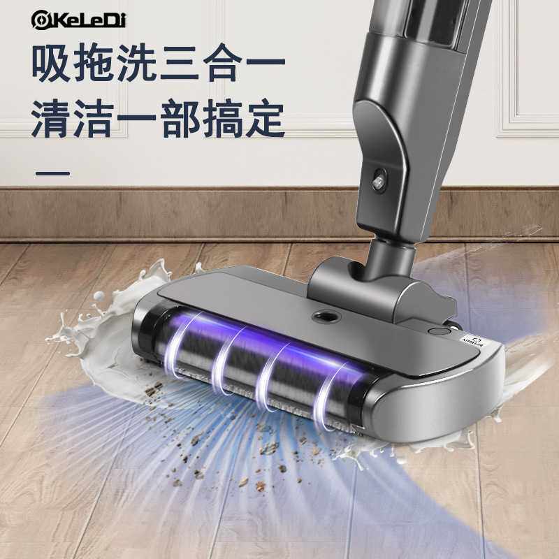 新款直销手推式无线吸尘器大功率干湿两用除尘机免手洗电动拖把 8