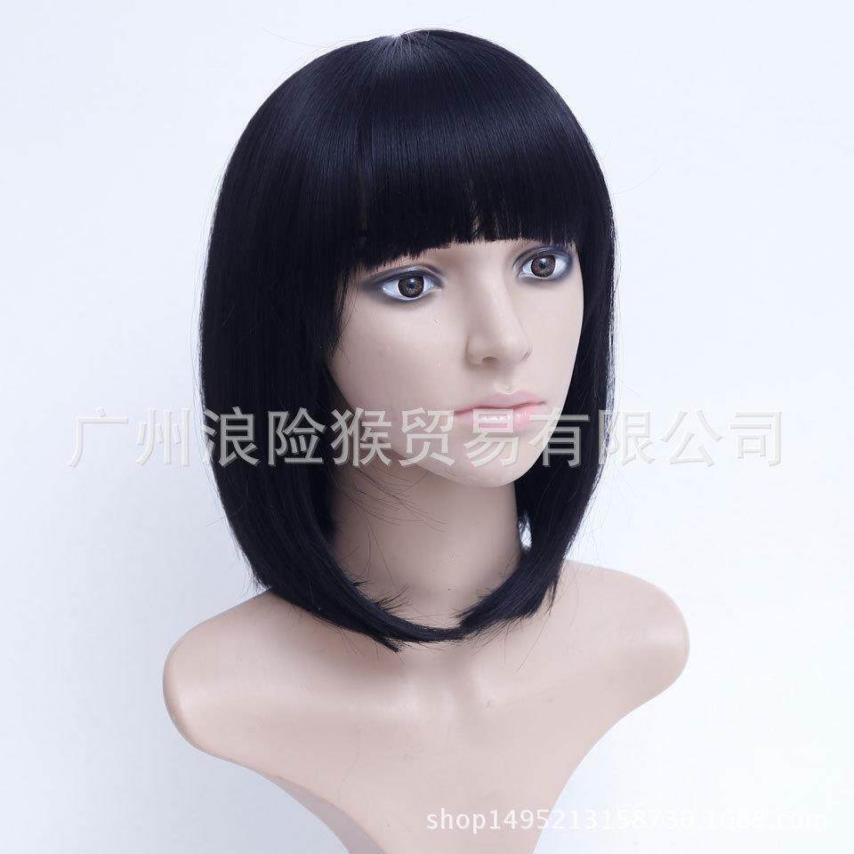 新款直销彩色波齐刘海 欧美外贸时尚假发 短发