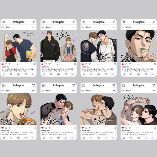 韩漫魔咒jinx透卡pvc高清周宰京金丹周边同款自印一包8张LOMO贺卡