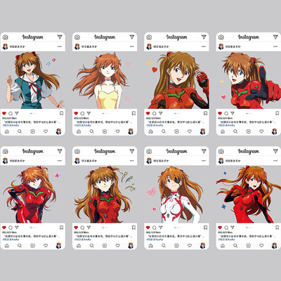 新世纪福音战士明日香透卡动漫二次元个人高清周边自印透卡明信片